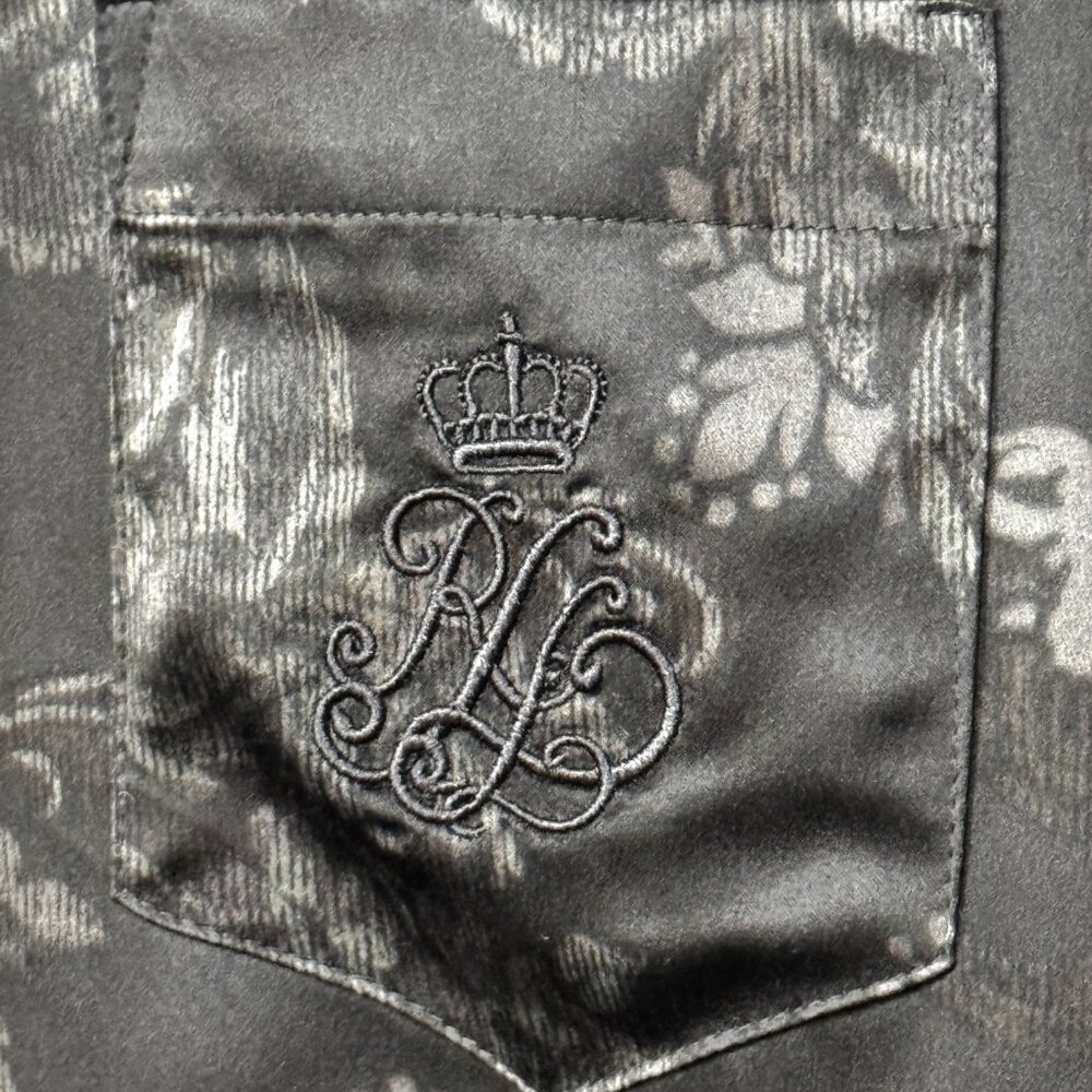 Lauren Ralph Lauren Sz L Long Sleeve Tunic  Nightshirt Monogram Embroidered - Picture 5 of 8